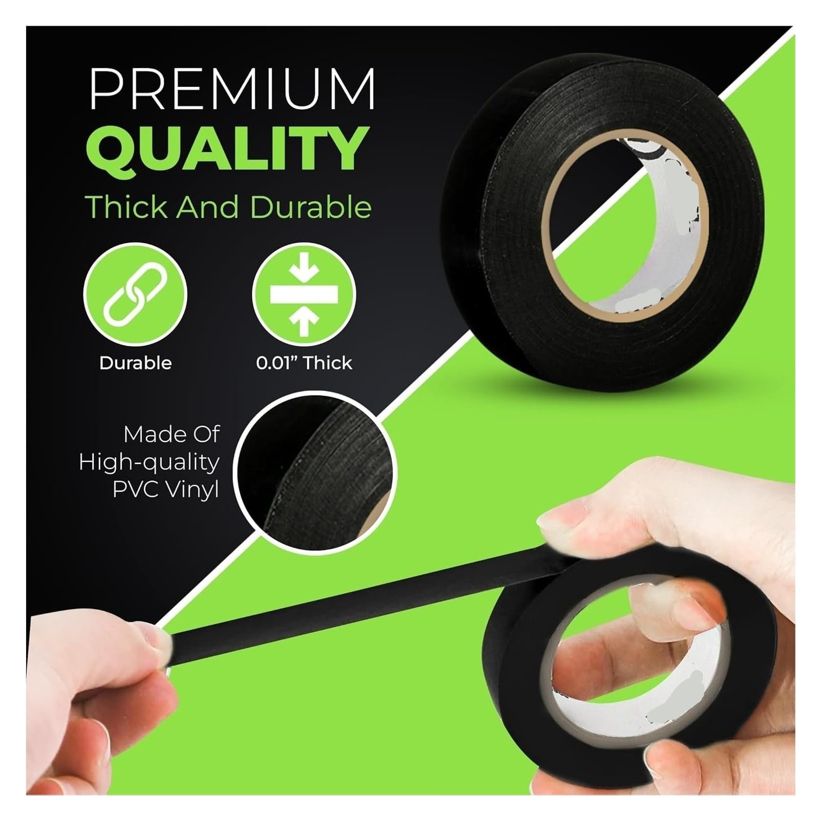 Rohrisolierung Schaumstoff 10 Rollen wasserdichtes PVC-Klebeband 16 mm × 4,5 m