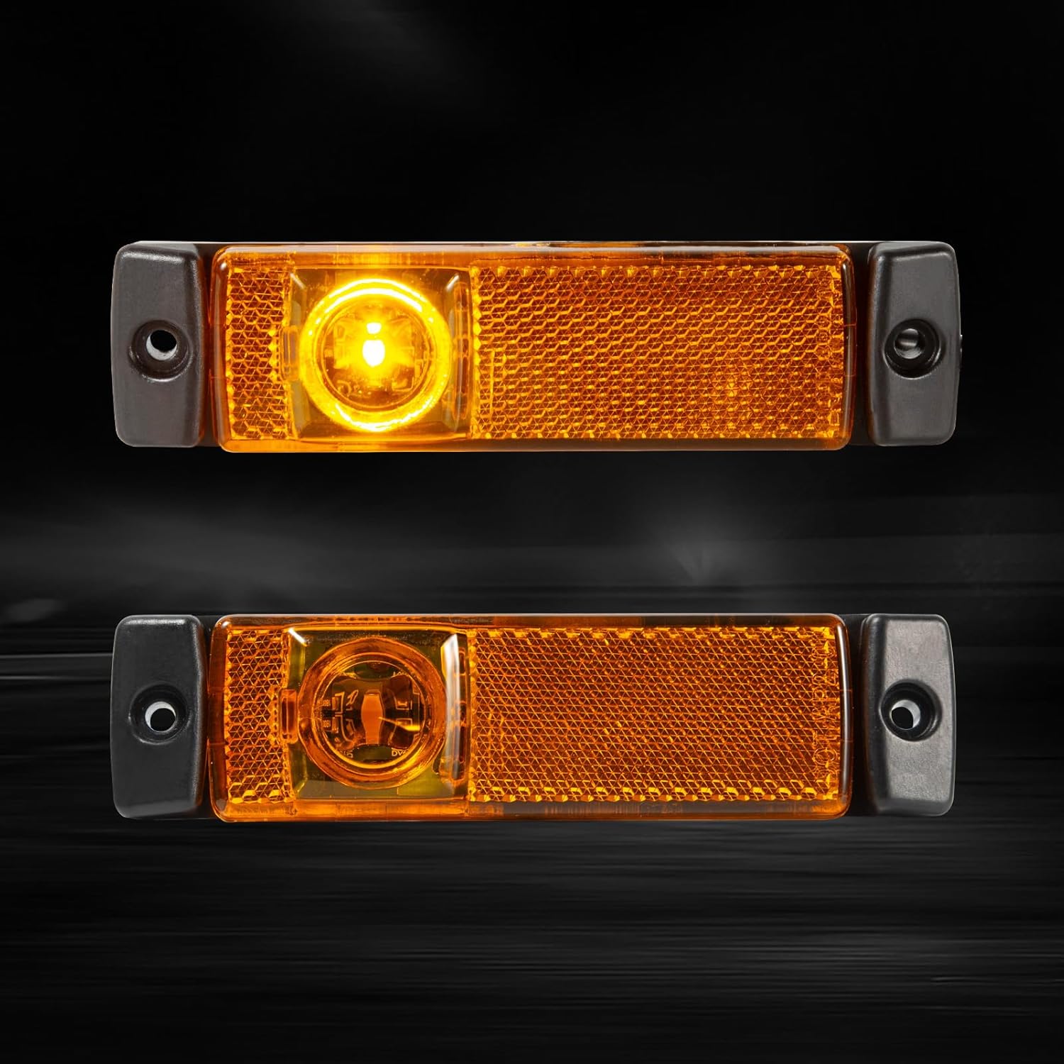 2PCS LED side marker light Amber Fairing Light 12V Side Hood Indicator Lamps Fits for Kenworth T880 2014-up P546116