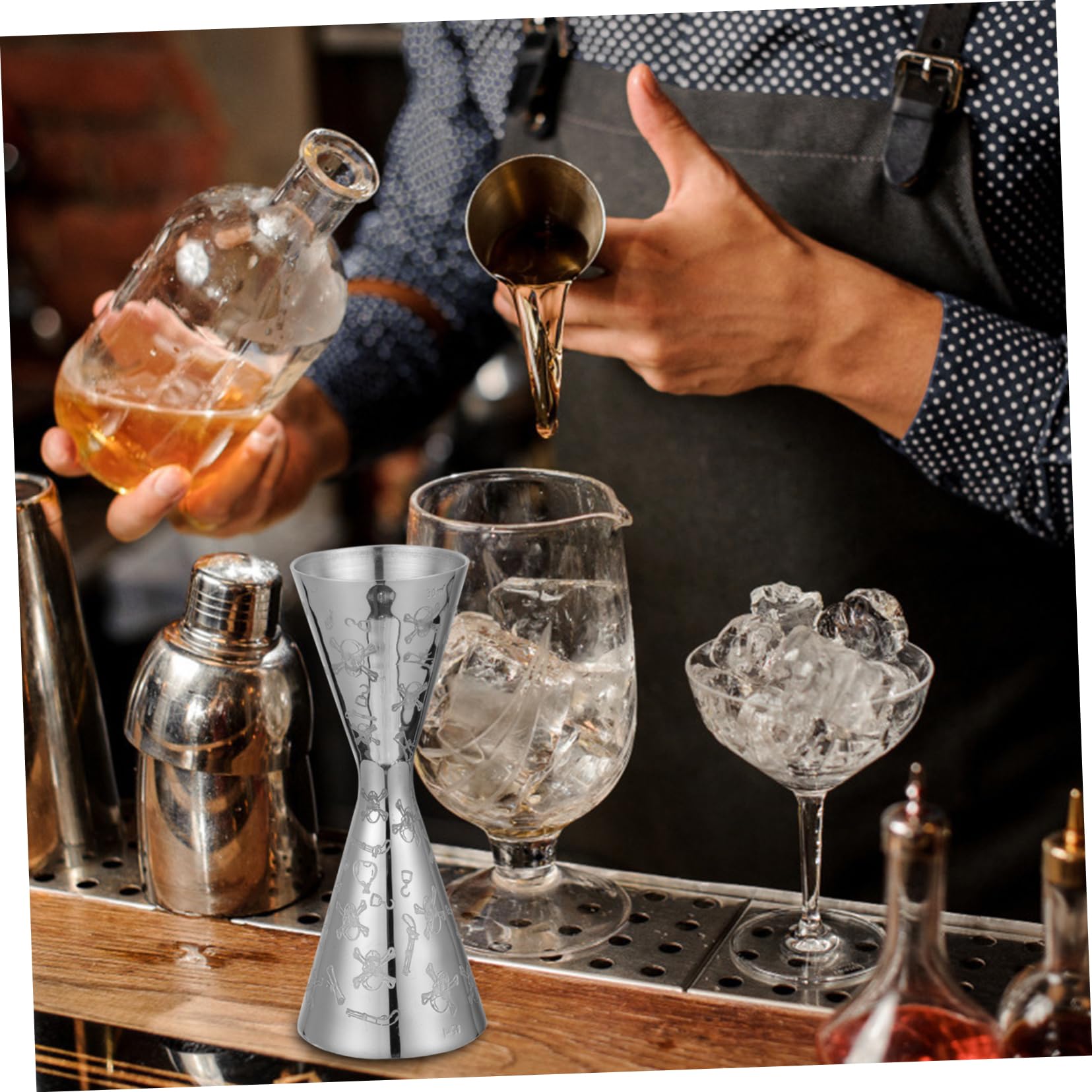 Alipis 3stücke Edelstahl Cocktail-jigger Mit Messung Doppelter Messbecher Für Präzise Getränke Barzubehör Für Bartender Und Cocktail-liebhaber