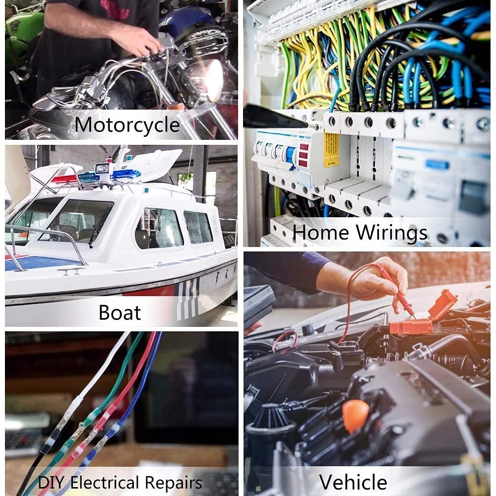 400 Pièces Connecteur Electrique，Connecteur Electrique Etanche，Connecteurs électriques Avec Gaine Thermorétractable, Cosse Electriques Pour Automobiles Motos