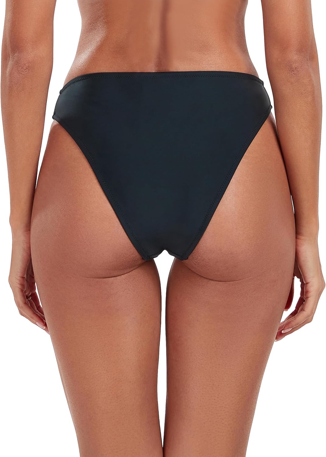 Ocean Blues Women's Cheeky High Leg Bikini Bottom Mid Rise Swim Bottom - Image 2