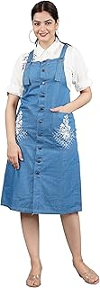 HI-FASHION Embroidered Denim DANGREE Dress for Women