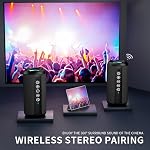 Ortizan Portable Bluetooth Speaker, IPX7 Waterproof Wireless Shower Speaker with 24W Loud Stereo Sound, Bluetooth 5.3, 30H Playtime, 100ft Range, Dual Pairing, for Home, Outdoors, Beach, Gift Idea