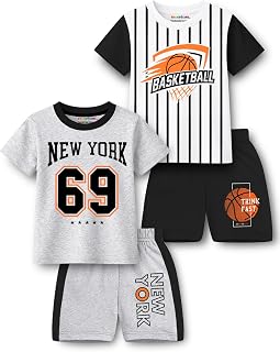 Trampoline Boys Printed T-Shirt and Shorts Set Pack of 2 | Kids Half Sleeve Graphic Print Tee with Elastic Waist Shorts | ... Price In India