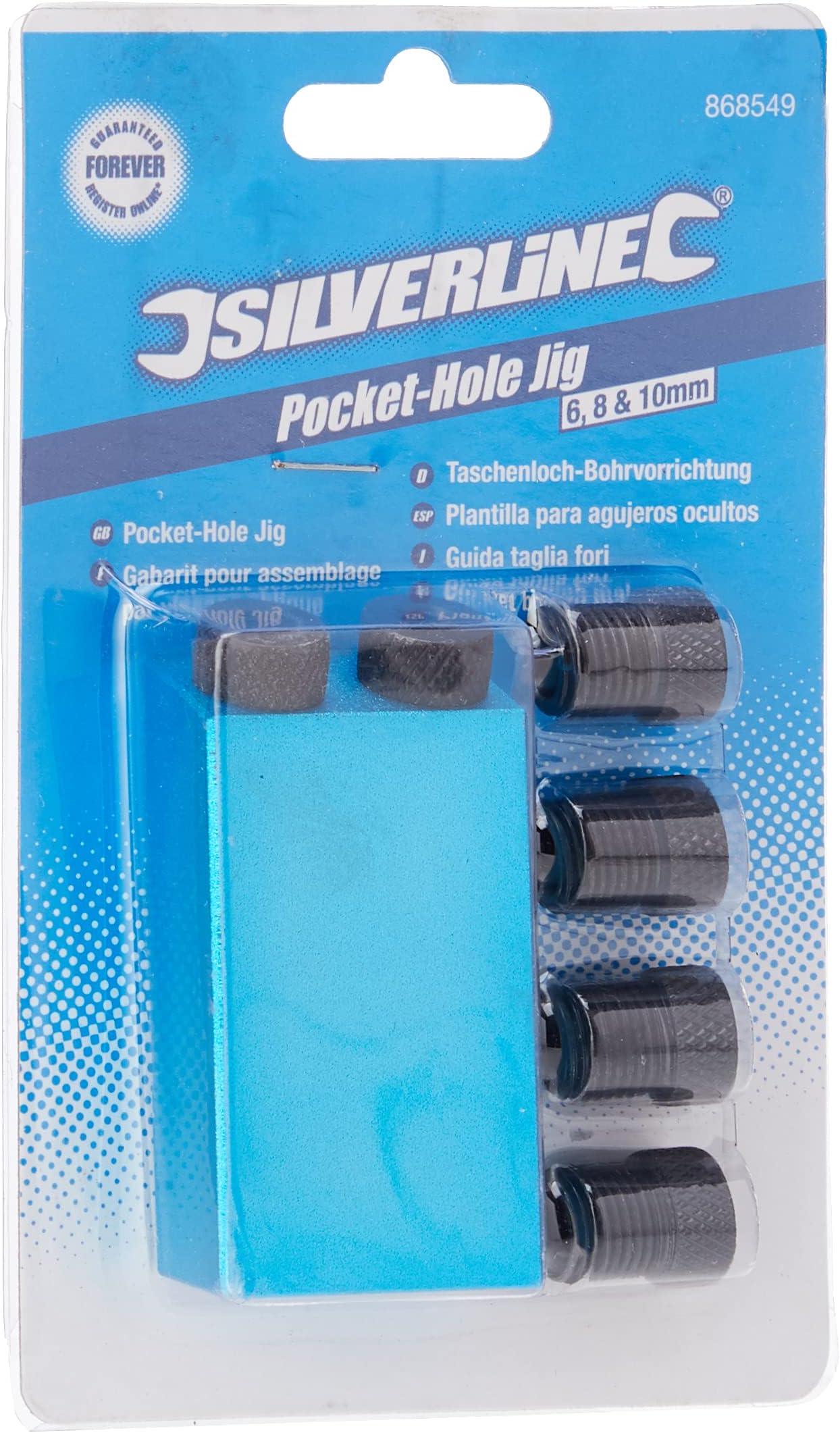 Pocket-Hole Jig – 6mm, 8mm & 10mm Drill Guide for Precision Wood Joinery & Cabinet Making (868549)