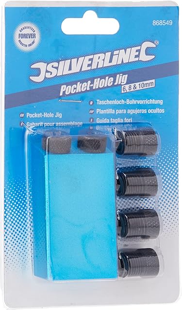 Silverline 868549 Pocket-Hole Jig 6, 8 and 10 mm