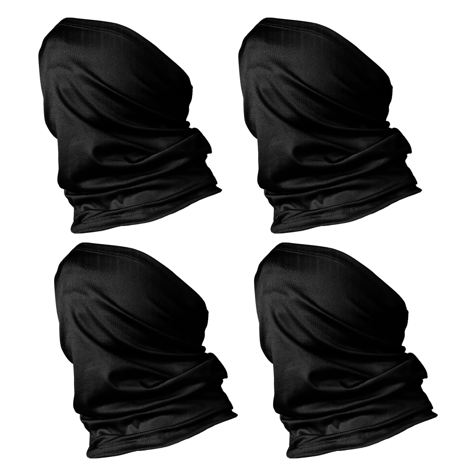 6 Pack Multi-Purpose Seamless Neck Gaiter Face Mask for Adult, Bandana, Rave Cover, Scarf, Balaclava, Headband, Headwear