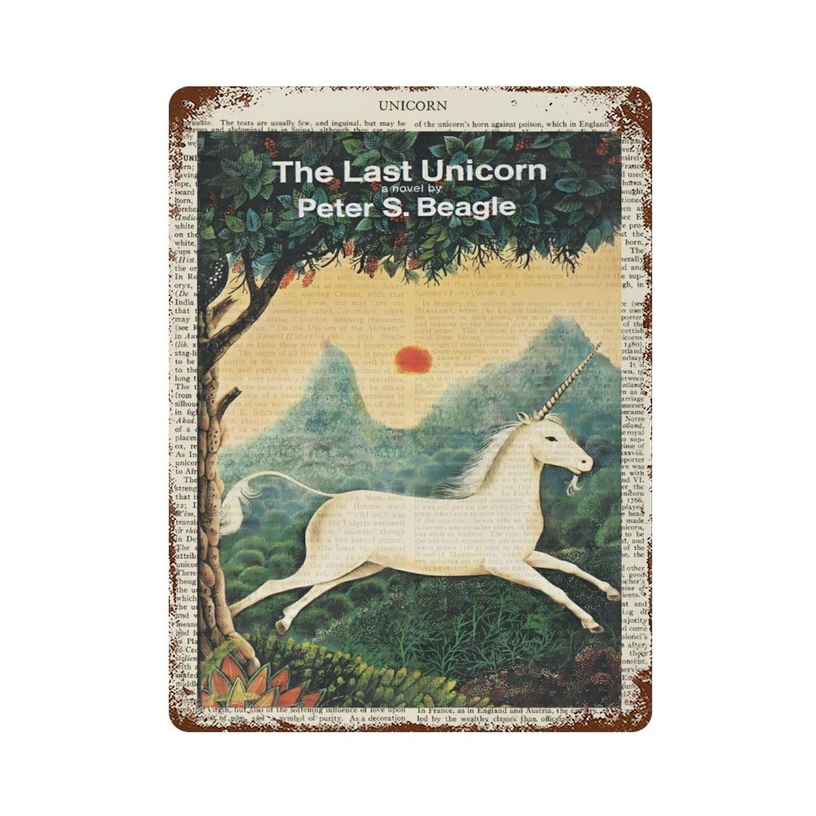 xiaoxiaoshen Peter S Beagle The Last Unicorn Wall Decor Art Metal Tin Poster Modern Home Decor Art Home Bar Shop Decorations Vintage Sign 40x30cm