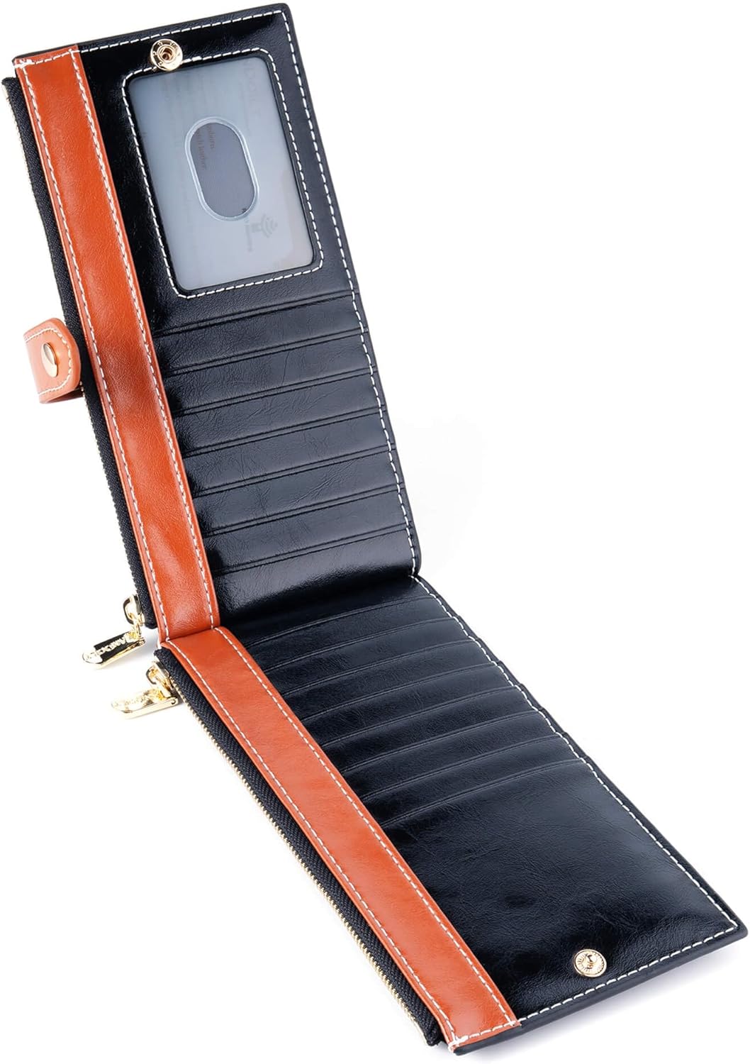 ANDOILT Wallets for Women Genuine Leather Wallet RFID Blocking Bifold Multi Card Case Purse with Zipper Pocket Handbag - Image 7