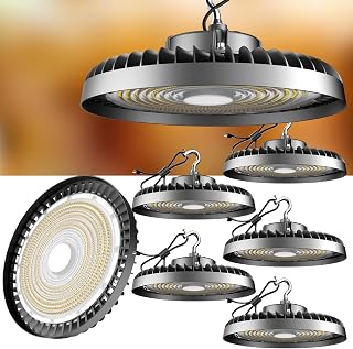 Lightdot 5Pack UFO LED High Bay Lights, Plug & Play, 400W, 52500LM, 5000K
