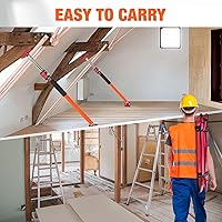 Vista 7 de Gatos de gabinete, poste de soporte ajustable y herramienta de tercera mano, sistema de soporte resistente de 2 piezas para instalación de gabinete