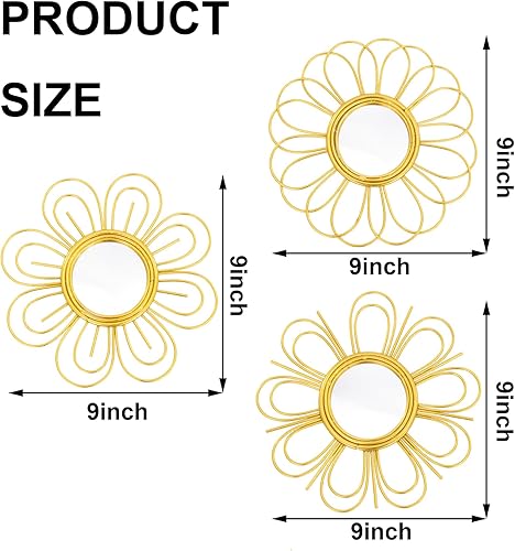 Vista 86 de Manortang Decoración de pared dorada de metal de 9 pulgadas, arte abstracto de sol, luna y estrella, arte de pared adornado con planeta místico