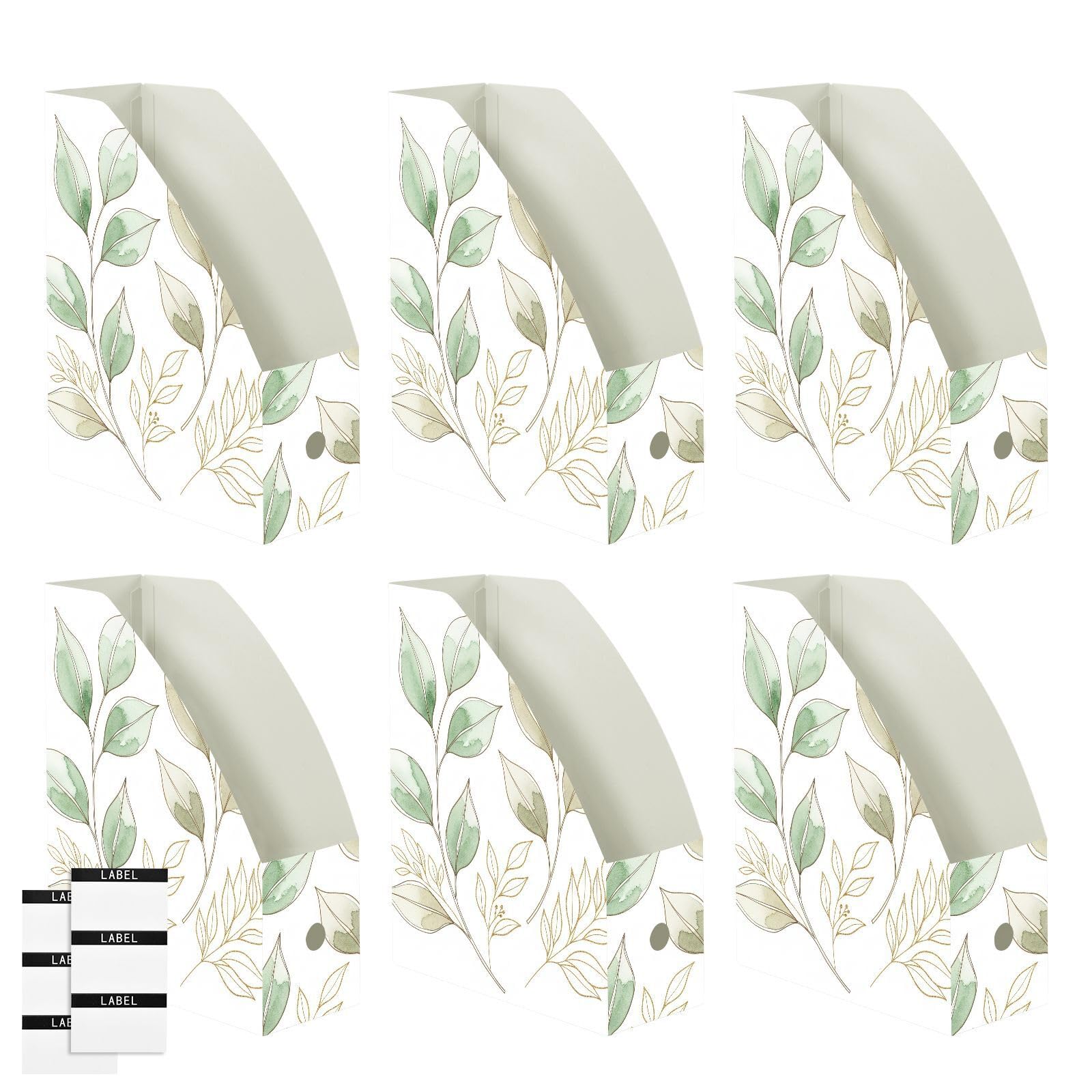 Portariviste classico floreale beige per libreria