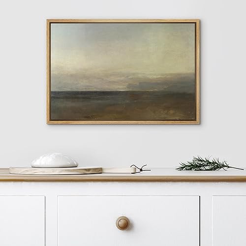 Miniatura 4 de SIGNLEADER Lienzo enmarcado para pared, paisaje pastel abstracto negro, naturaleza, ilustraciones de área silvestre, arte moderno, decorativo para