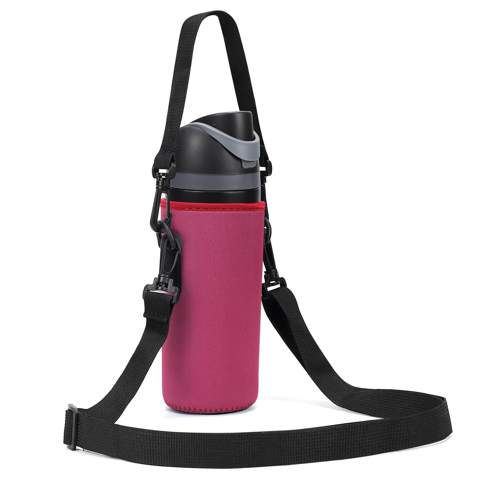 MEETI Neoprene Water Bottle Carrier Bag with Adjustable Shoulder Strap for Owala 24 OZ Tumbler, Insulated Water Bottle Cover for Owala FreeSip