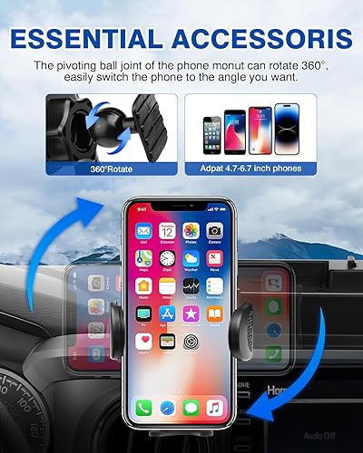 Vista 52 de Autorder Soporte de teléfono de automóvil para Toyota C-HR CHR 2019-2022, soporte de teléfono con organizador de tablero, pantalla de 8 pulgadas