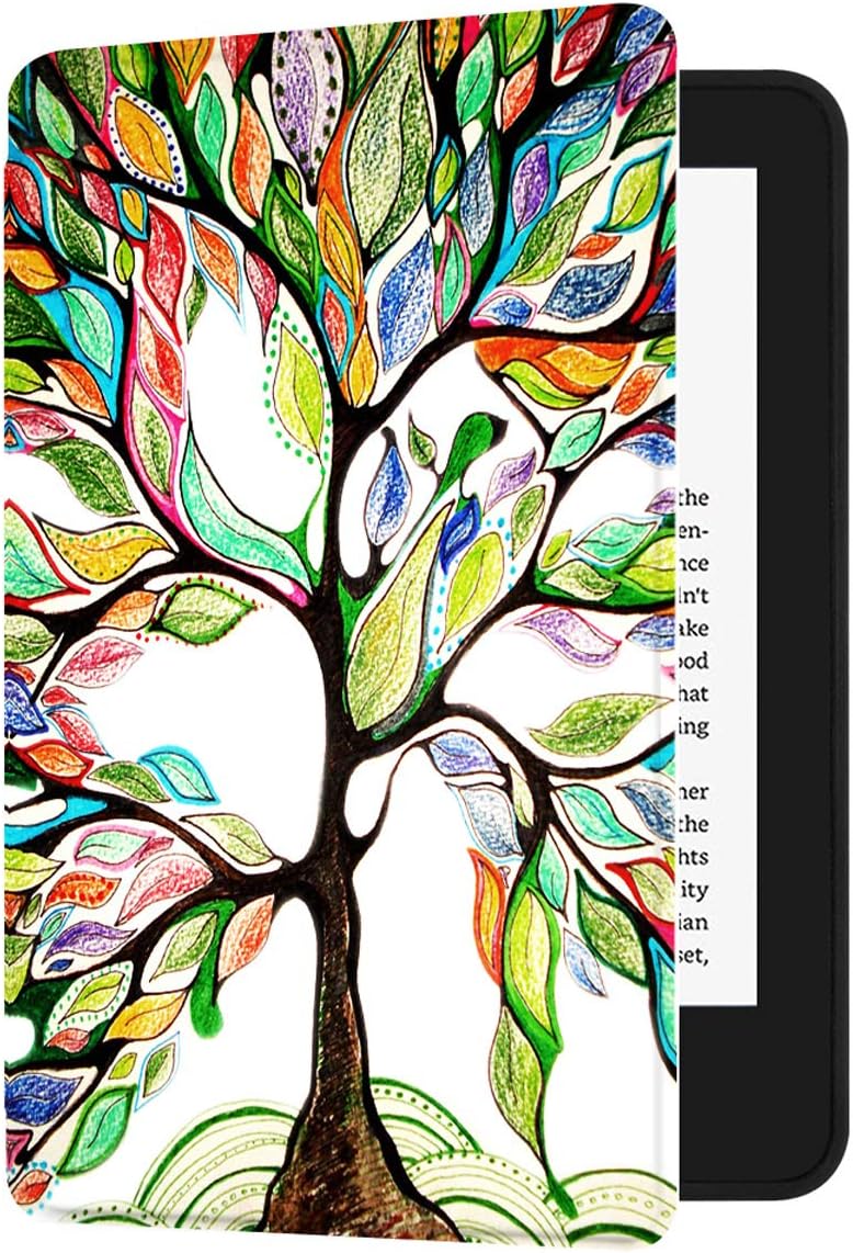 Huasiru Case for All-New Kindle (10th Gen - 2019 Release Only, Model NO J9G29R) Cover with Auto Wake/Sleep — Will not fit Kindle Paperwhite or Kindle Oasis, Happy Tree
