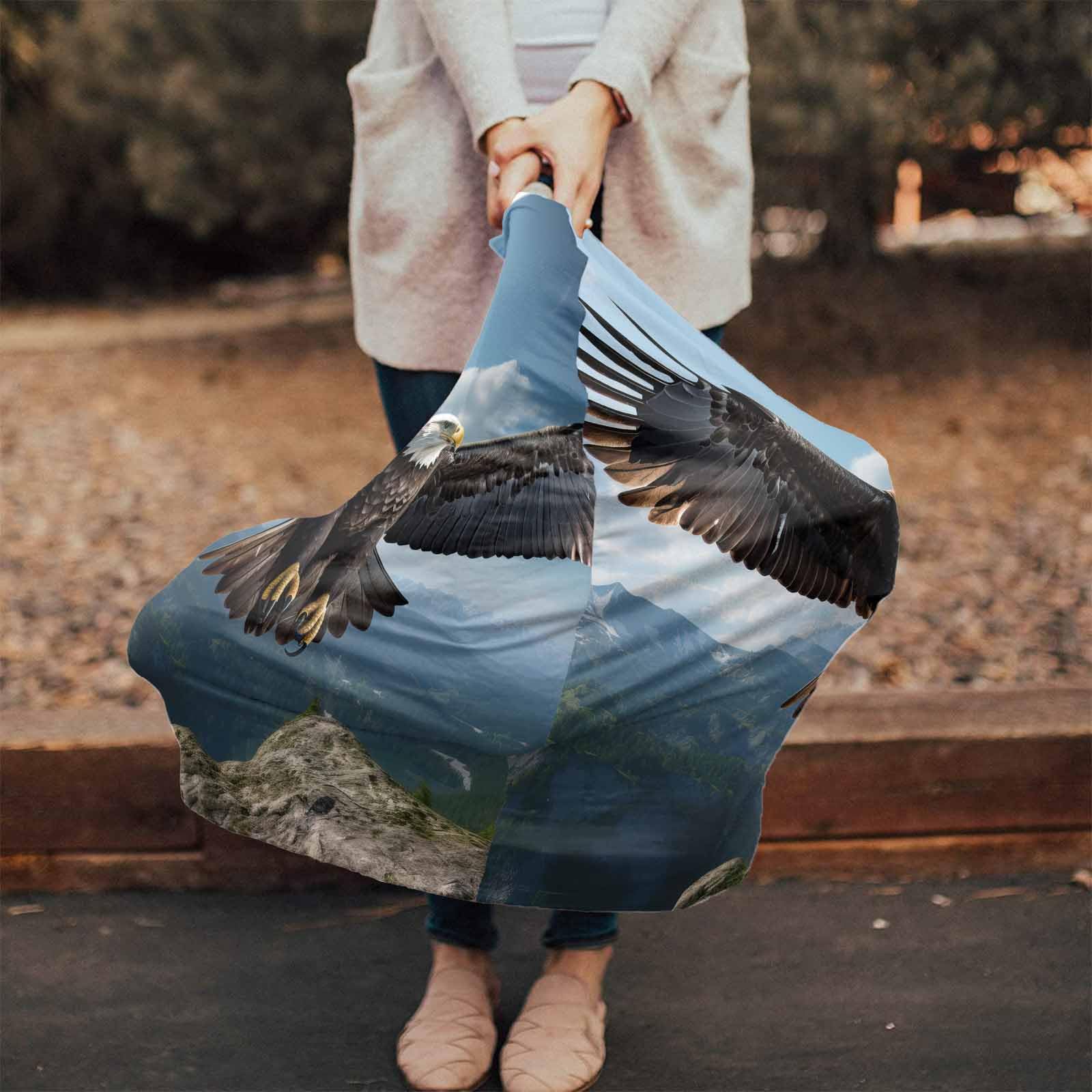 Nursing Cover for Breastfeeding Scarf, Sky Realism Eagle Nature Baby Car Covers Super Soft Multi Use for Canopy Shopping Cart Cover Blanket Stroller Cover