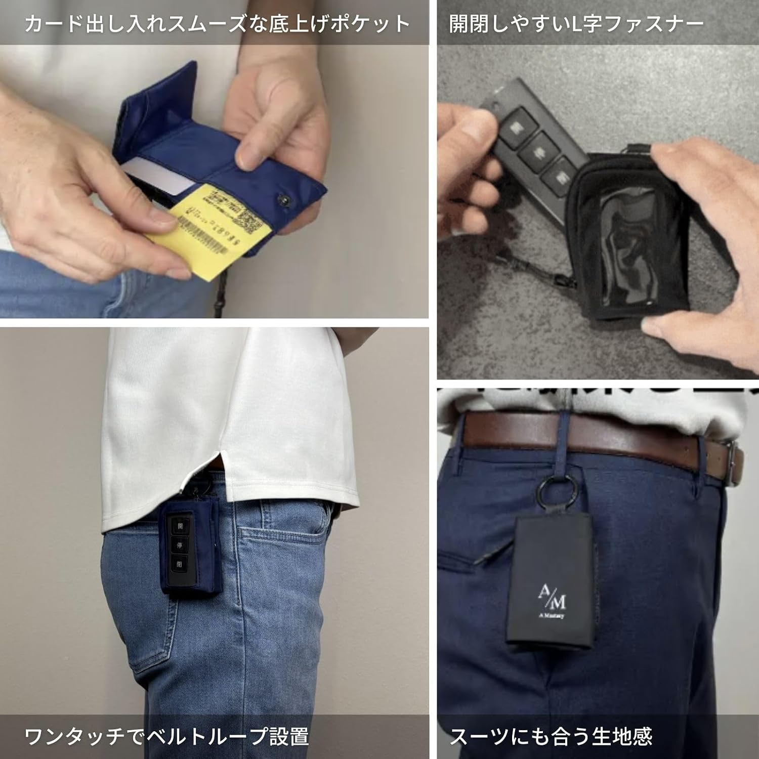 A Mastery Key Wallet, Water Repellent, Nylon, Commuting, Travel, Wallet, Backpack, Belt Loop, Hook, Car, Keychain, 3.9 x 2.6 x 0.6 inches (10 x 6.5 x 1.5 cm)