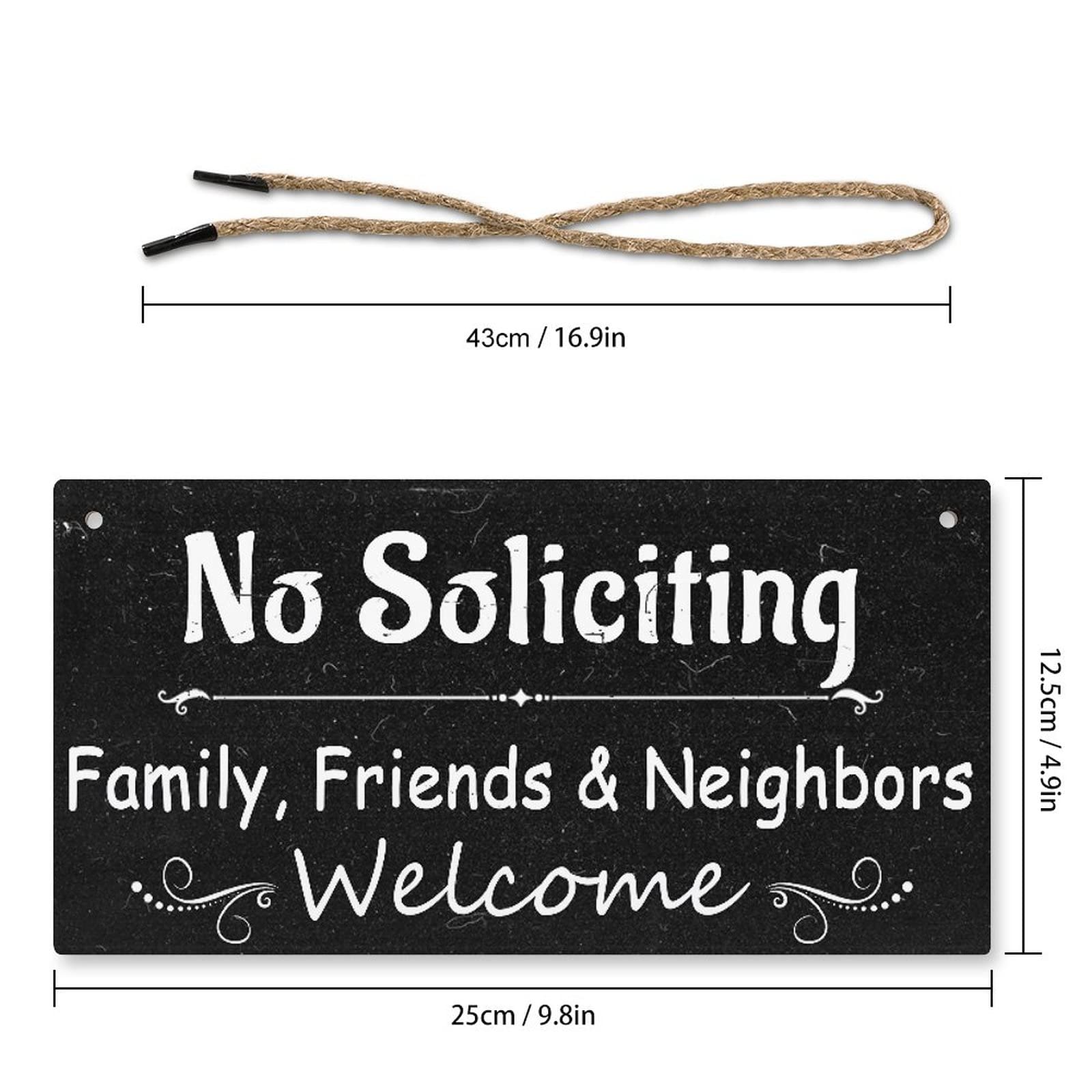 Holzschild „No Soliciting“ – Rustikales Wandschild 25,4x12,7 Cm Für Haustür, Garten & Deko