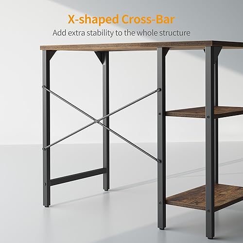 Miniatura 6 de CubiCubi Escritorio para computadora, escritorio pequeño de oficina en casa de 40 pulgadas, mesa de PC de estilo moderno y simple para el hogar,