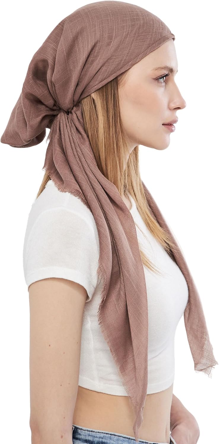 dscarf Headwear Pre Tied Head Scarves for Women Featuring | Soft Chemo Head Wear Headcover Ready Headwear - Image 4