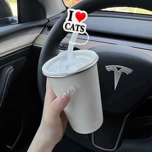 Miniatura 7 de 6 fundas para pajitas, tapas, tapas para vasos, puntas a prueba de salpicaduras, punta reutilizable para polvo de beber de 7 a 0.315 in