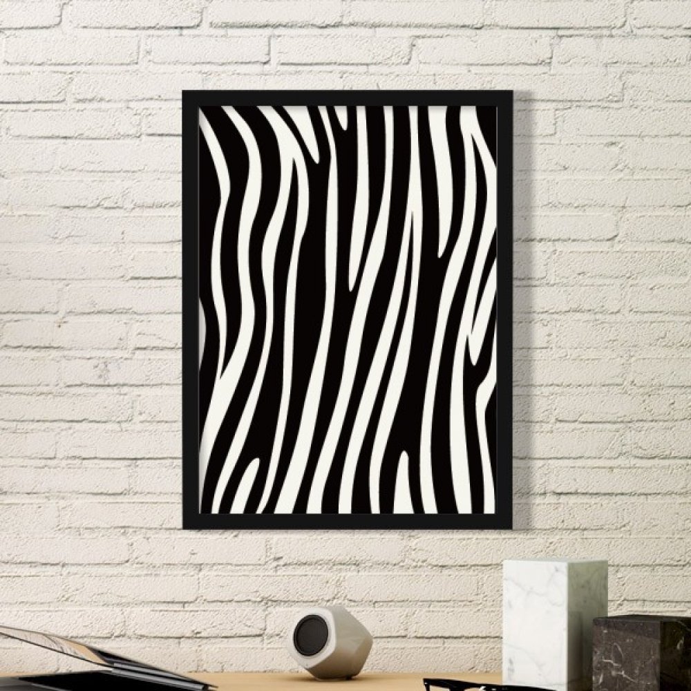 Cadre photo rectangle en bois noir cadeau ideal decoration maison motif veines blanches peinture