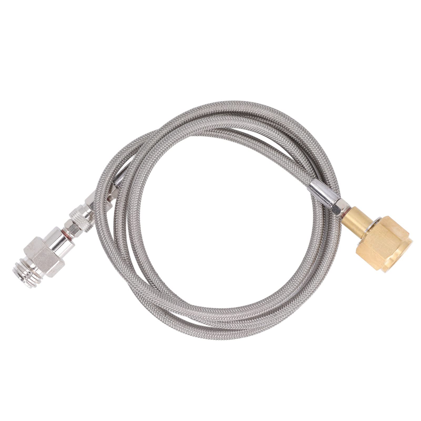 Adattatore di Ricarica per Soda Connettore CO2 Durevole e Premium per un Facile Riempimento di Macchine per Bibite, Acciaio Inossidabile e Ottone, 1 unità (Da W21.8‑14 a TR21‑4)