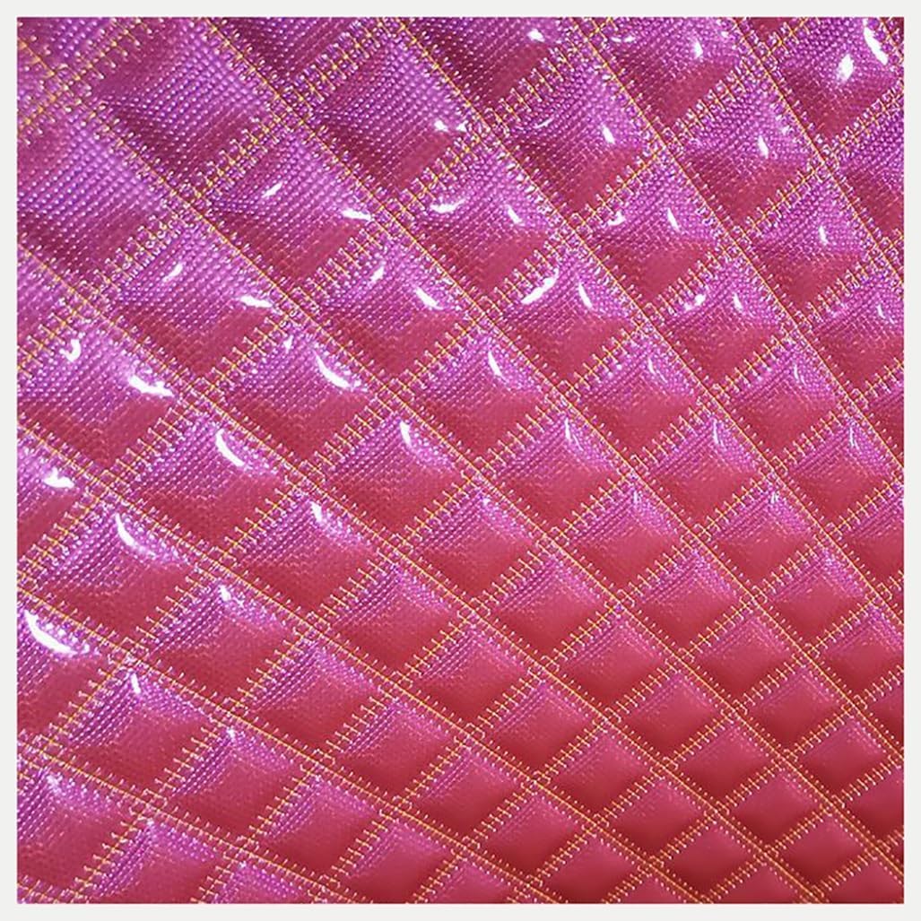 Faux Leather Fabric Leatherette Vinyl Leather Cloth Material Upholstery, Car Lining Leather Stretch Fabric Leatherette Faux Leather Upholstery Sold by The Metre(Pink,1.55X6m)