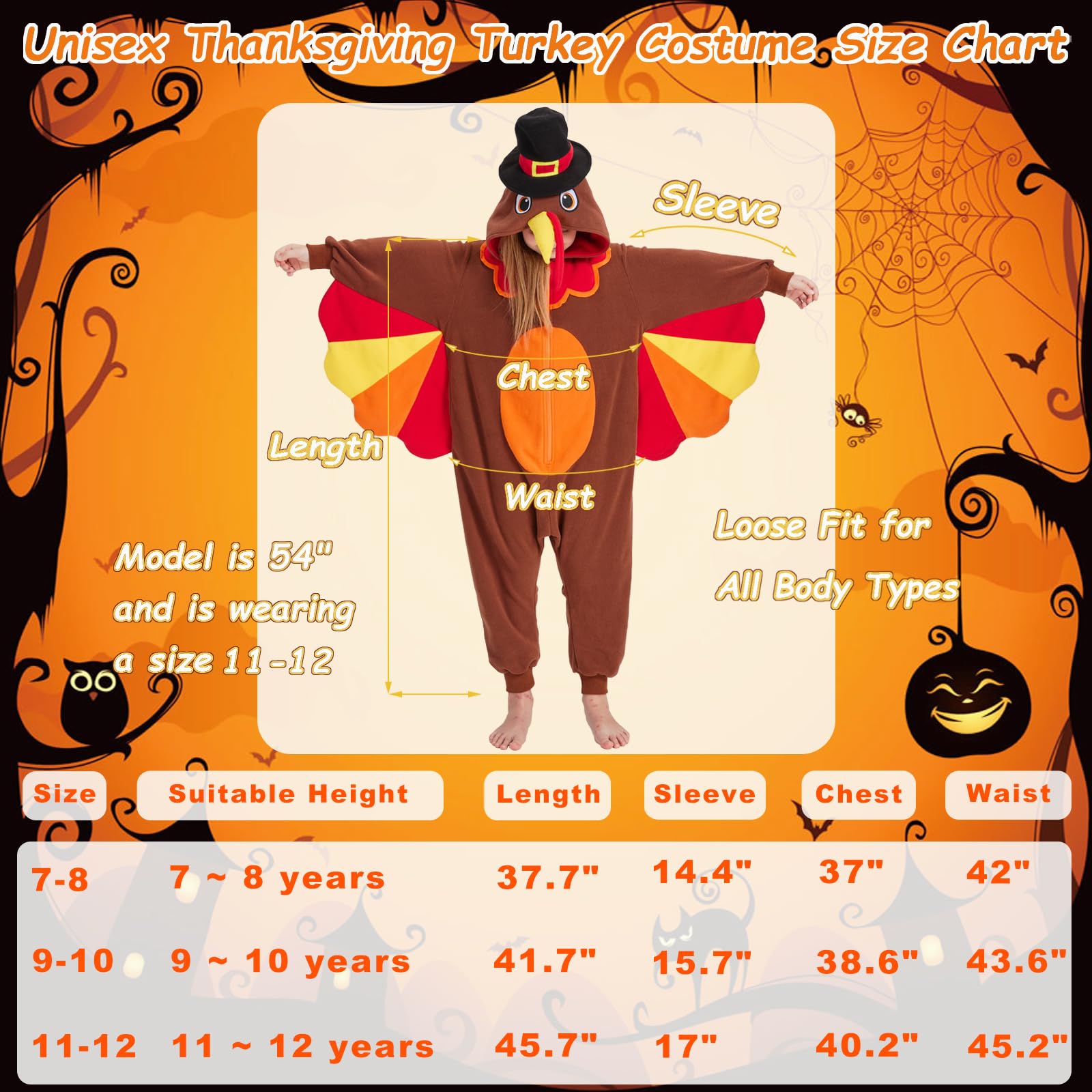 Mameluco de pavo para adultos, disfraz de Acción de Gracias, Halloween, pijama de una pieza para cosplay de animales para mujeres y hombres