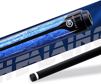 KHEALING Carbon Fibre Billiard Cue, 11.8mm Head, 17.5-17.6oz without weighted screws, Billiards, 1/2 Handmade Straight, Suitable for Ball Games/Black Eight, Nine-Ball