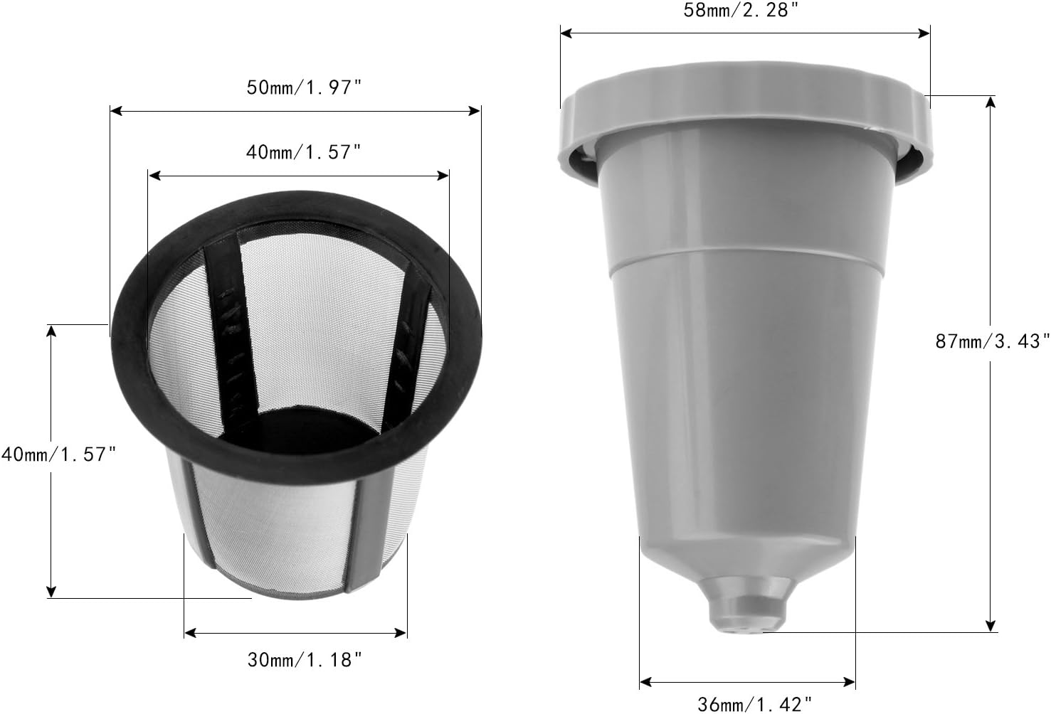 Mtsooning Reusable K Cup with Bottom Filter, Stainless Steel Mesh Eco-Friendly Coffee Pods Replacement for Keurig K Cup Brewers B30, B31, B40 - Image 4
