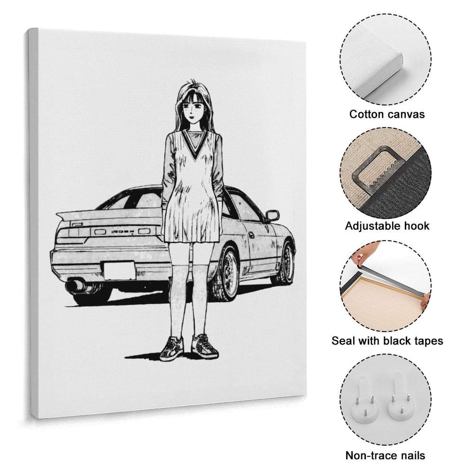 Amazon.co.jp: アートパネル 頭文字d イニシャル D 装飾画 30x40cm