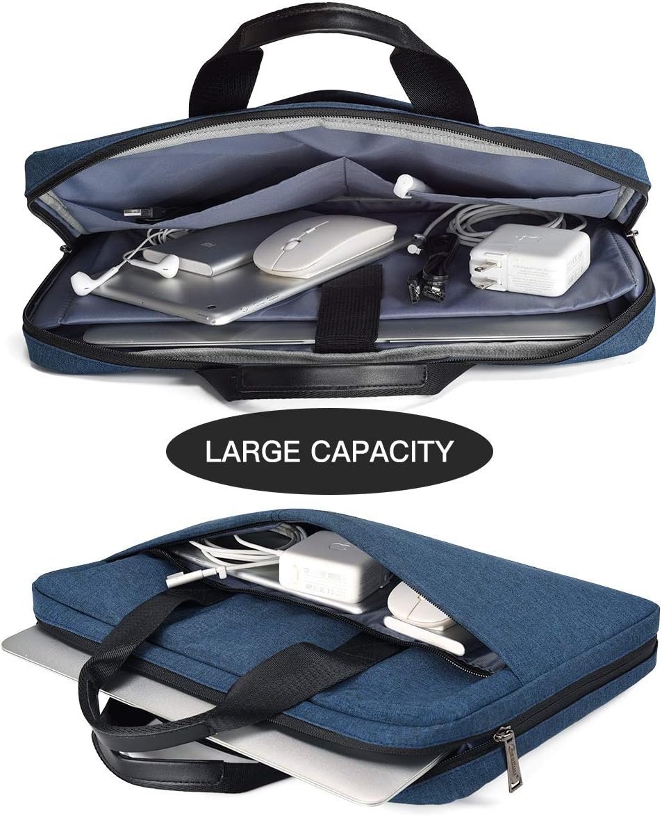 CaseBuy 180° Open Laptop Messenger Bag for New XPS 15 7590, HP 14" Laptop, MacBook Pro 15 2020-2016, MacBook Pro 16 A2141, Surface Laptop 3 15, 14 inch HP Dell Acer Lenovo Chromebook Notebook Bag : Electronics