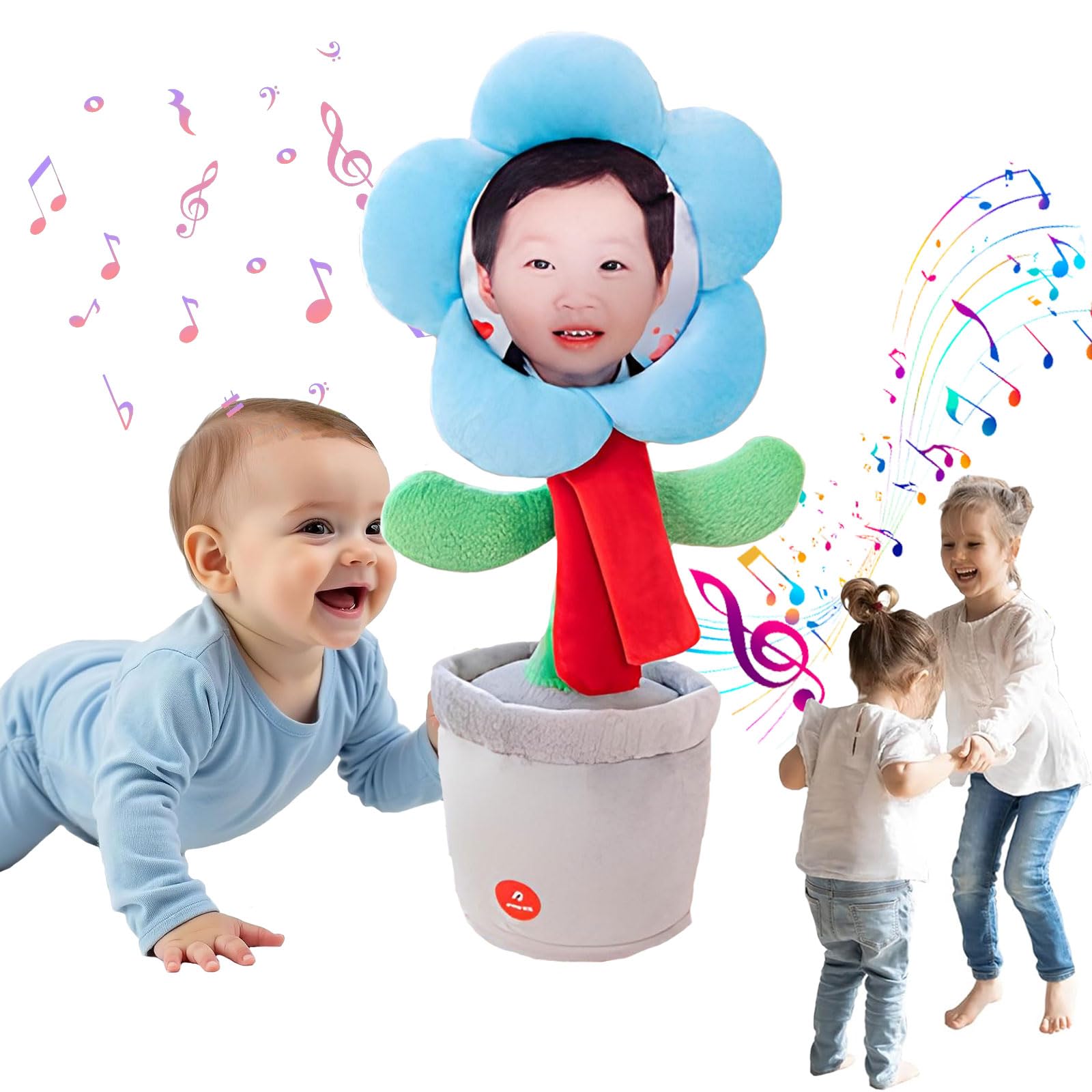 Girasole Ballerino Interattivo 34cm – Peluche Musicale Con Luci, Ripete La Voce, Regalo Per Bambini E Adulti