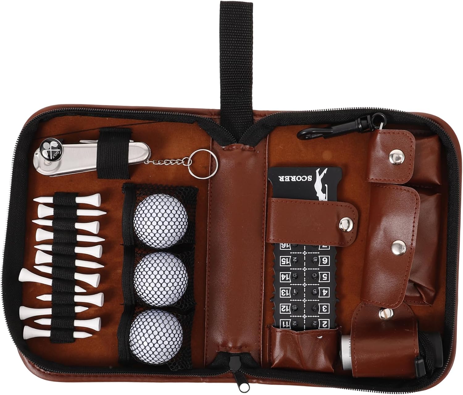 VANZACK 1set Multi-Function Golf Tool Set Scoring Tools and Convenient Storage Bag for Outdoor Training Compact Golfing Essentials for Enthusiasts