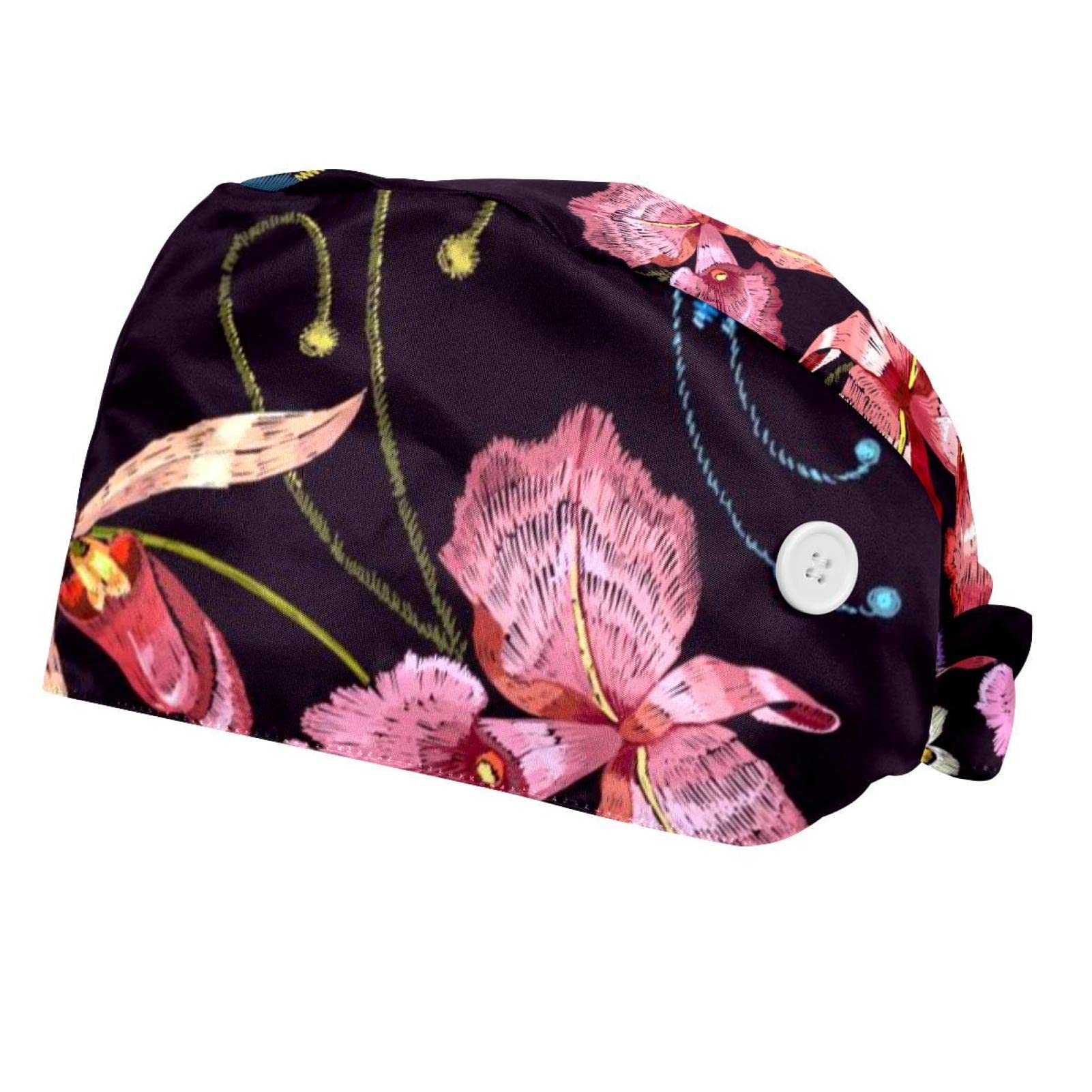 Gorros de trabajo para cocina y clínicas con diseño de colibrí 2 ud 6