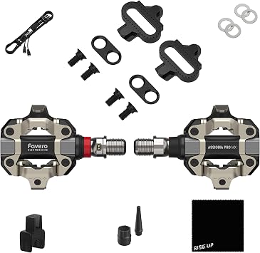 Favero Assioma PRO MX-1 Single-Sensing Pedal Based Cycling MTB Power Meter | MTB SPD Compatible, Single-Sided, Bluetooth and ANT+ Connectivity for Bike Computers, Cycling GPS Units, Smartphones