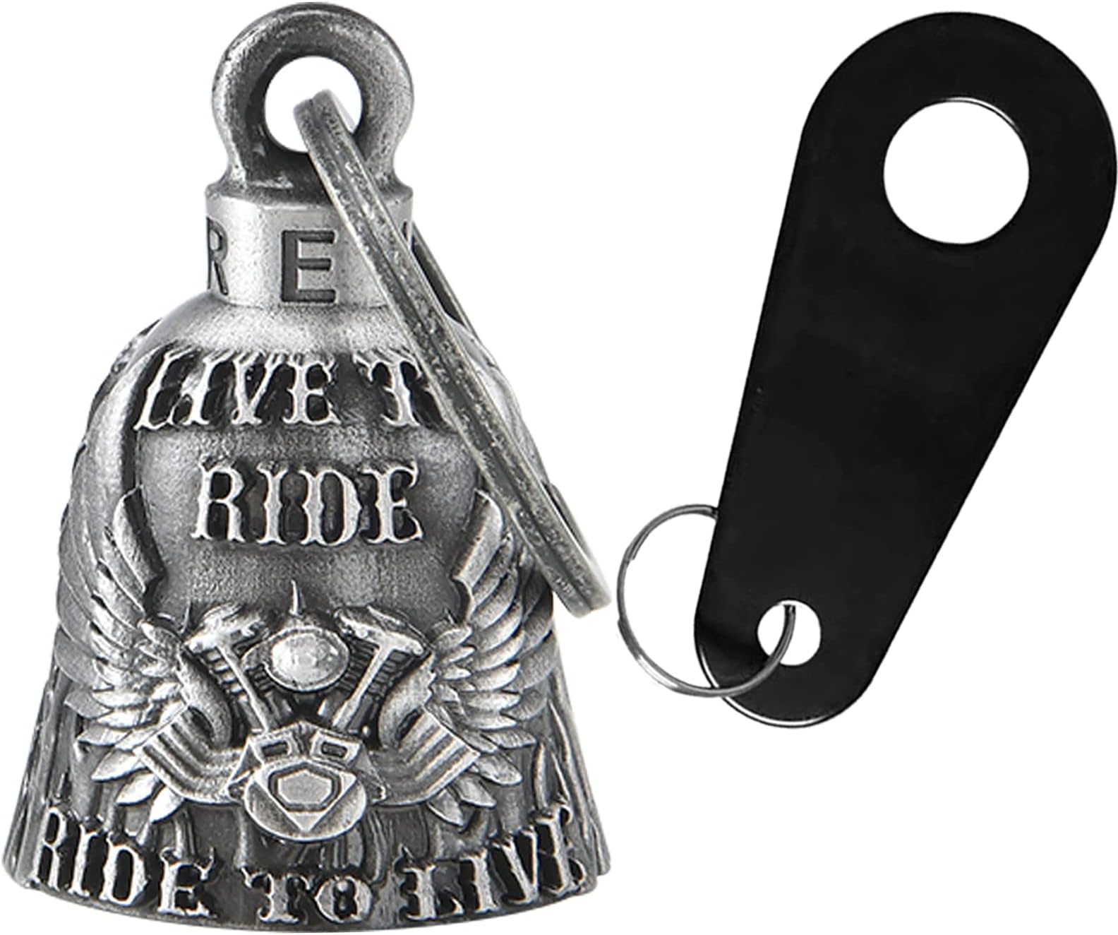 Motorcycle Bell Guardian Angel Drive Away Gremlin, Biker Bell for Men Women Rider Riding, Good Luck Gift