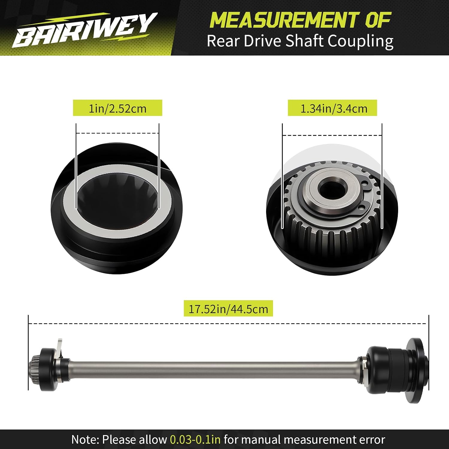 Rear Drive Shaft Coupling Kit for Hisun HS500 HS700 2010-2015