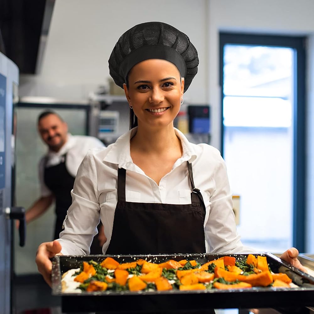 Cappello Da Chef In Rete - 2 Pezzi, Regolabile, Per Cucina E Lavori Domestici - Foto 9