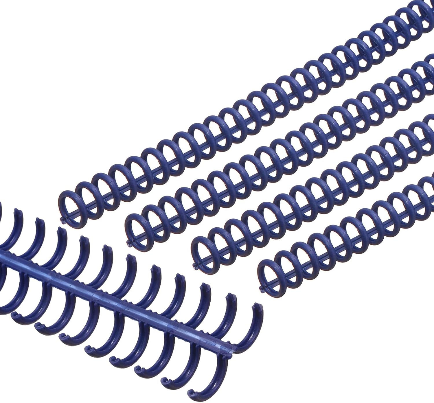 PATIKIL 12mm(1/2") Plastic Spiral Binding Coils, 15 Pcs Binding Spirals 85 Sheet Capacity Binding Spirals for Binding Paper Sheets, Dark Blue