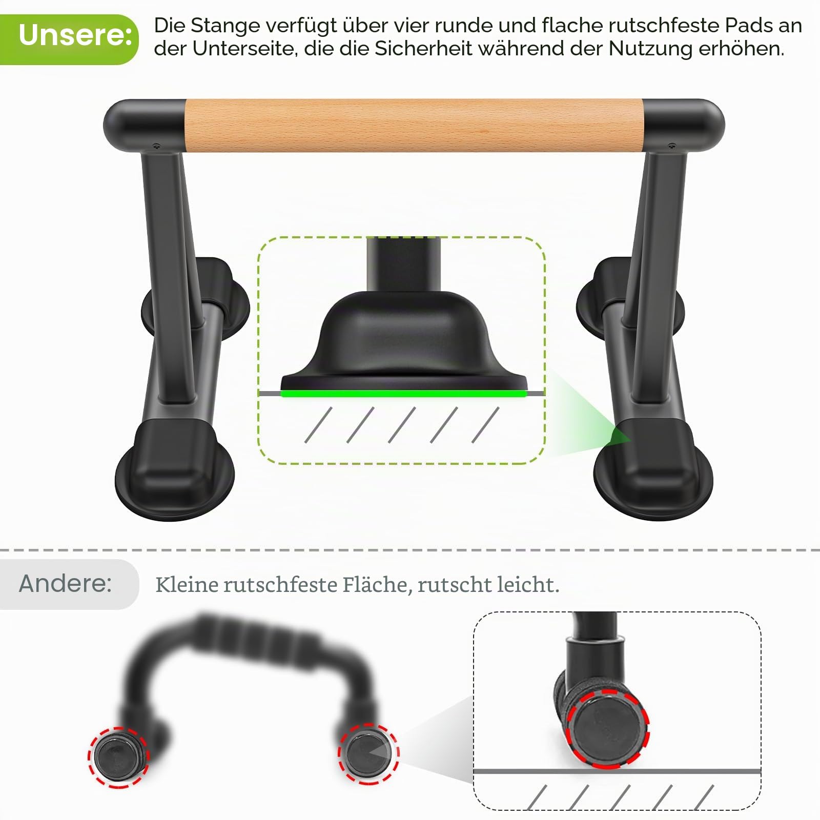 Dolibest Liegestützgriff Calisthenics Parallettes 2 Pushup Handstand