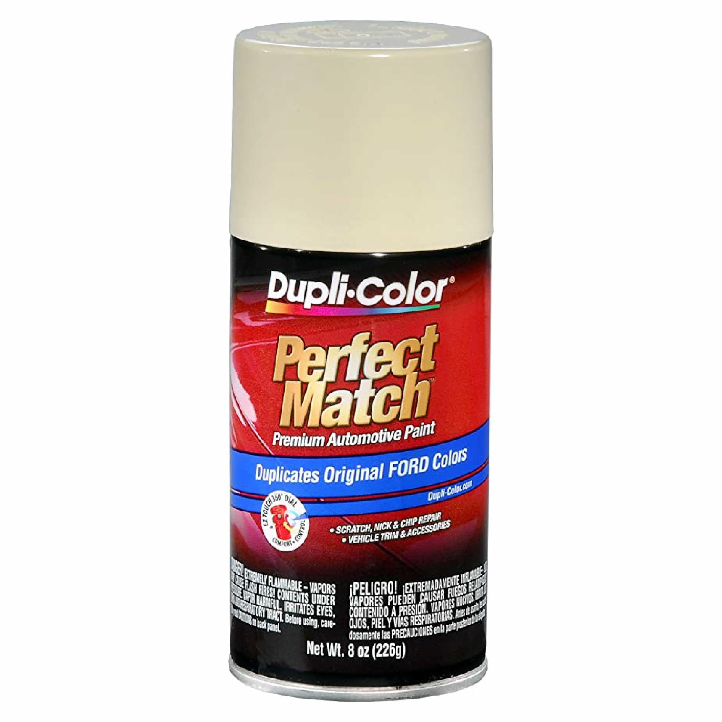 Dupli-Color EBFM00417-6PK Perfect Match Automotive Spray Paint – Ford Wimbledon White, 9A – 8 oz. Aerosol Can - 6-Pack