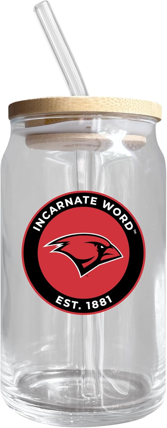 Vaso de Vidrio Can 12 oz Incarnate Word Cardinals R and R Imports