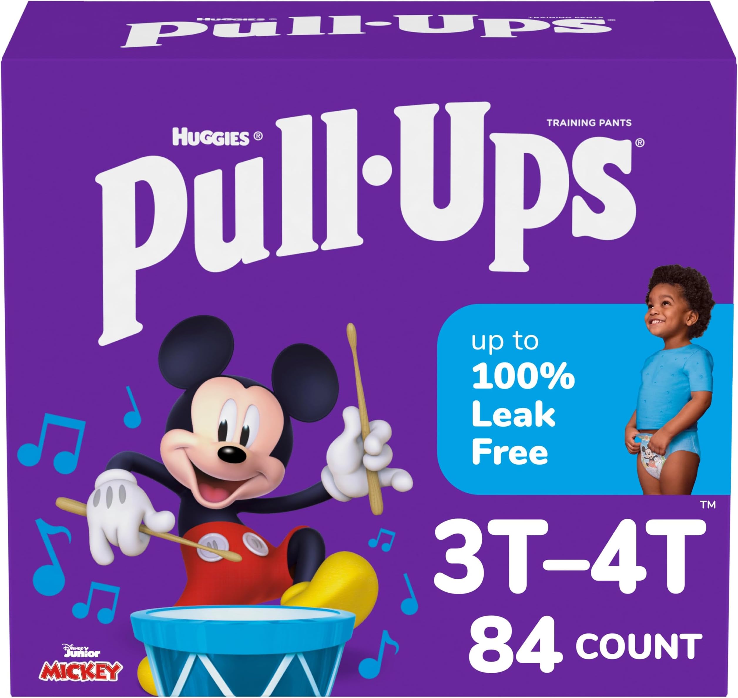 Pull-Ups Boys' Potty Training Pants, 3T-4T (32-40 lbs), 84 Count (Packaging May Vary)