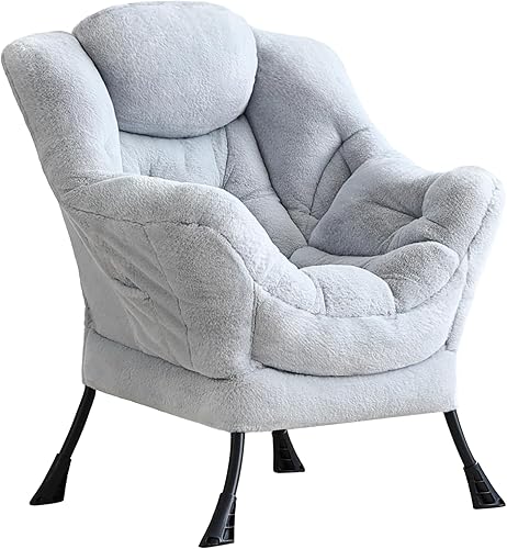 Miniatura 181 de Lita Silla relajada con otomana, tapizado ornamental, moderno de ocio, contemporáneo para lectura con reposabrazos, un bolsillo lateral para sala de