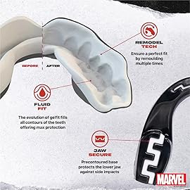 Marvel Venom Sports Mouthguard Dual Layer Premium Protection Adults Gum Shield with Case for Boxing, MMA, Rugby, Martial Arts, Judo and All Contact Sports