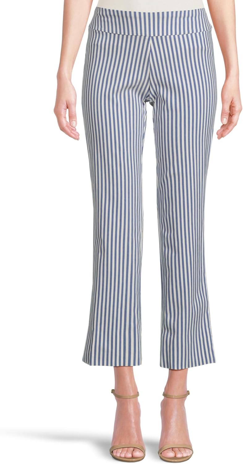 Krazy Larry Womens Stretch Linen Wide Ankle